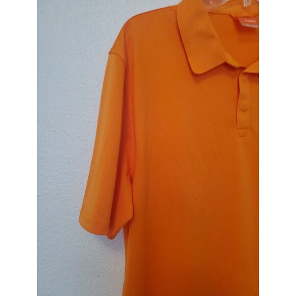 KLVN Golf Tech Polo Shirt Men's Size XL Orange Collared Front Pocket Snap Button - Picture 4 of 14